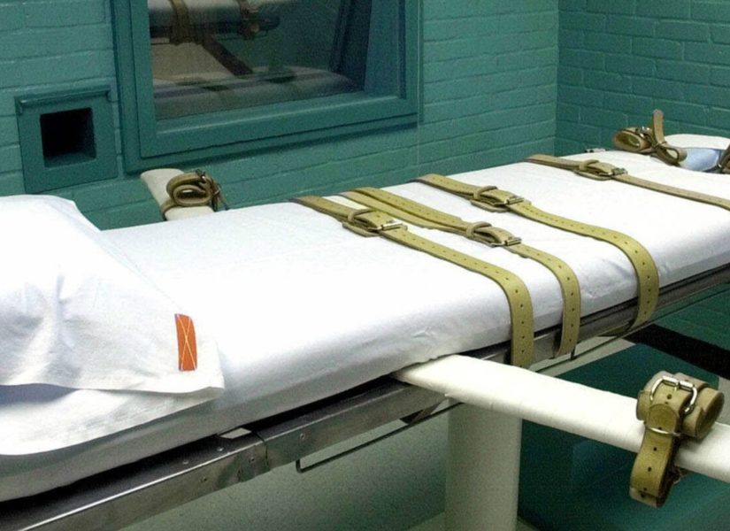 Il letto dell'iniezione letale nella prigione di Huntsville in Texas