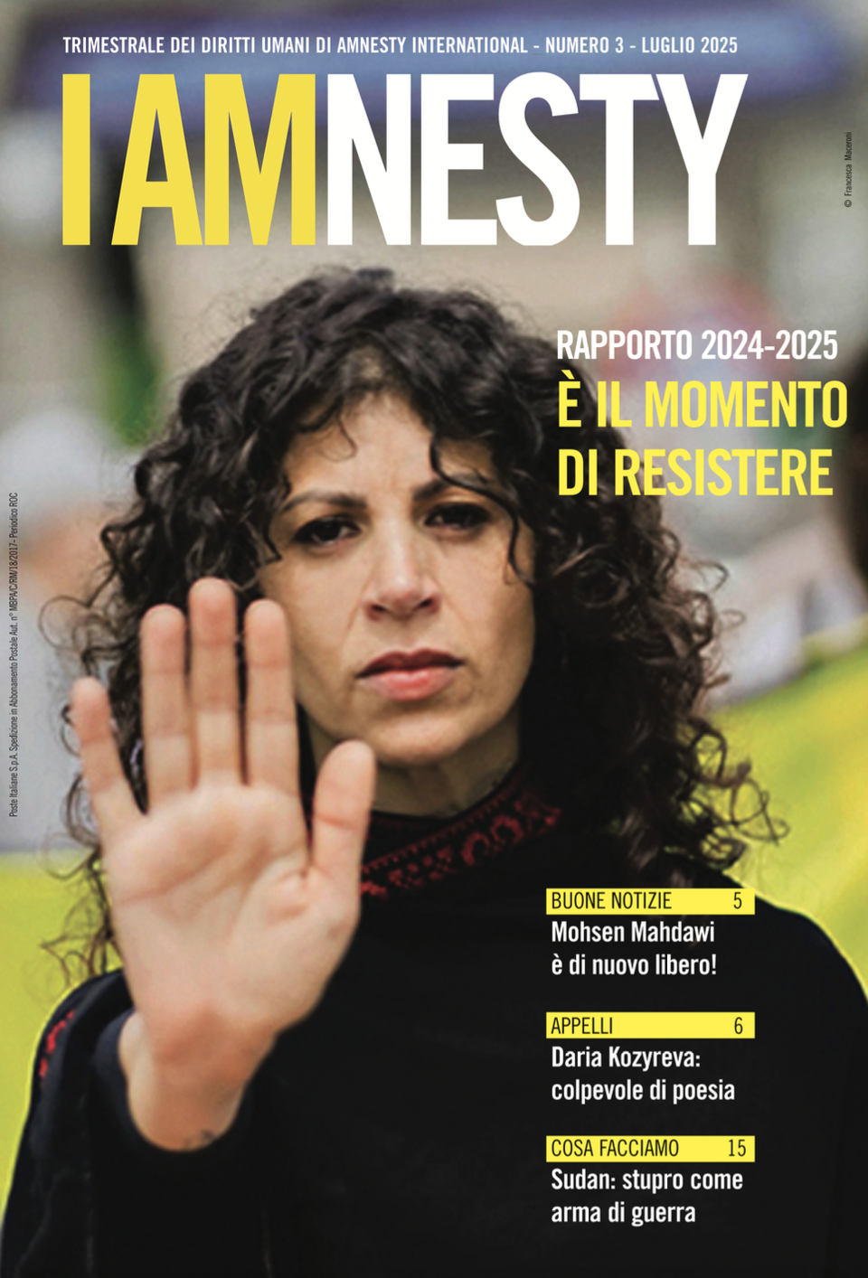 Copertina IAMNESTY Luglio 2025