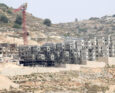 Cisgiordania, Palestina: Vista generale dei nuovi edifici nell'insediamento ebraico di Aliya, a sud di Nablus, in Cisgiordania.