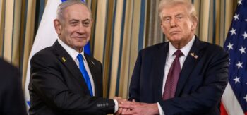 Il presidente Donald Trump e il primo ministro israeliano Benjamin Netanyahu durante la conferenza stampa congiunta per annunciare il piano di pace degli Stati Uniti per Gaza.