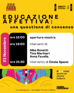 Locandina "Educazione affettiva: una questione di consenso"